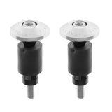Maxbell Maxbell 7/8" CNC Motorcycle Road Bike Handlebar Cap Hand Grips Bar End Plugs Silver