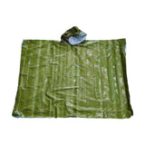 Maxbell Emergency Rain Poncho Waterproof Jacket for Riding Outdoor Activities Hiking Green