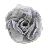 Maxbell Flower Brooch 8cm Fashion Rose Brooch for Party Wedding Clothing Accessories Blue and Gray