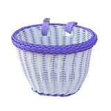 Maxbell Kids Bike Basket Decor Detachable Front Handlebar Basket for Kids Girls Boys Purple