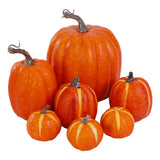 Maxbell 7x Artificial Pumpkins Foam Crafts Fall Halloween DIY Fireplace Party yellow