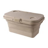Maxbell Folded Picnic Basket Portable Car Washing Bin for Camping Car Trunk Cleaning Khaki