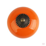 Maxbell 2 x Vintage Retro Round Drawer Cabinet Cupboard Door Pull Handle Knob Orange