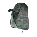 Maxbell Sun Cap for Men Women Detachable Neck Flap and Face Cover for Outdoor Sports Style B