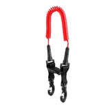 Maxbell Scuba Diving Coil Camera Lanyard with Clips & Quick Release Buckle red