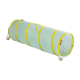 Maxbell Cat Tunnel Tube Exercise Cat Interactive Toy for Small Animals Bunny Bunny Straight Yellow