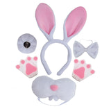 Maxbell Easter Bunny Rabbit Costume Set Cosplay for New Year Fancy Dress up Festival White