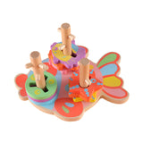 Maxbell Montessori Toy Fish Base Wooden Sorting & Stacking Toy for Ages 3+ Years Old