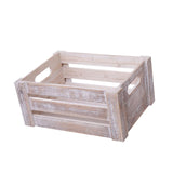 Maxbell Wooden Storage Crate with Handles Sundries Box for Clothes Vegetables Fruits 35 x 25 x 15 cm