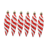 6Pcs Christmas Tree Decorations Charm Pendants for Cafe Engagement Festivals Red