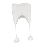 Maxbell Bear Ears Trapper Hat Stylish Ear Protection Hat for Climbing Biking Skating White