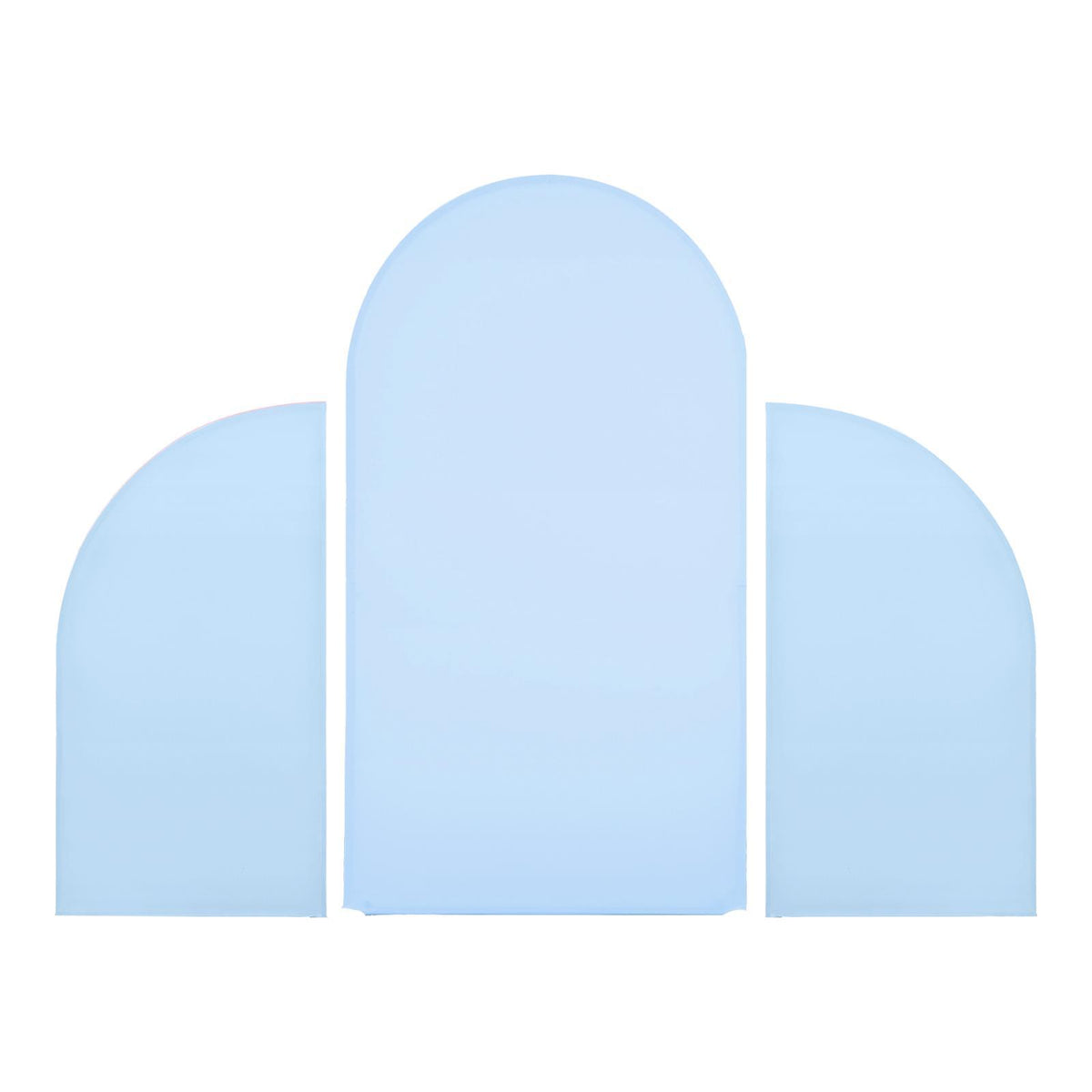 Maxbell 3Pcs Arch Backdrop Covers New Year Reception Anniversary Wedding Arch Covers Light Blue