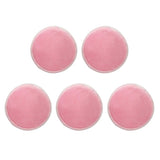Maxbell Maxbell 5 Pieces 8cm Reusable Round Bamboo Cotton Facial Makeup Remover Pads Pink