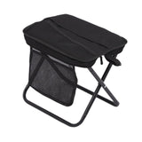 Maxbell Folding Backpack Stool Ottoman Portable Camping Chair for Home Garden Adults Black and S
