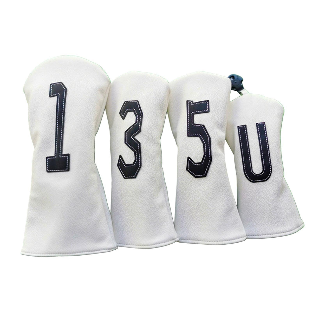 Maxbell Maxbell PU Golf Wood Head Cover Durable Protector Professional for Sports Golfer White