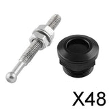 Maxbell 48x22mm Push Button Quick Release Bonnet Hood Pins Lock Latch Universal Black