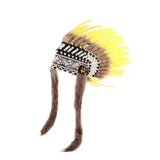 Maxbell Artificial Feather Headdress Photo Props for Cosplay Party Stage Performance Yellow