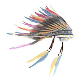 Maxbell Artificial Feather Headdress Indian Headdress for Cosplay Carnival Halloween