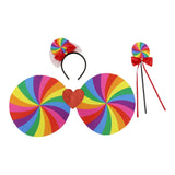 Maxbell Girls Layered Rainbow Tutu Skirt Costumes for Easter Cosplay Party Christmas 3 Pieces