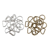 Maxbell 200pcs Alloy DIY D Rings Dee Rings for Crafts Webbing Strapping 15x10x2mm