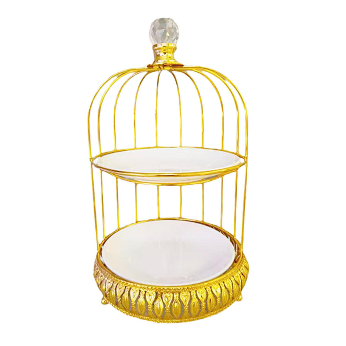 Maxbell Maxbell Bird Cage Cake Dessert Stand Metal Holder for Table Centerpiece Wedding Home double layer