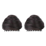 Maxbell Space Buns Hair Pieces Thick Headdress for Dance Performances Cosplay Events Brown Black