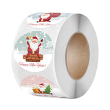 500 Pieces Christmas Labels 1 Roll Round Crafts Decor Stickers Xmas Stickers 2.5cm