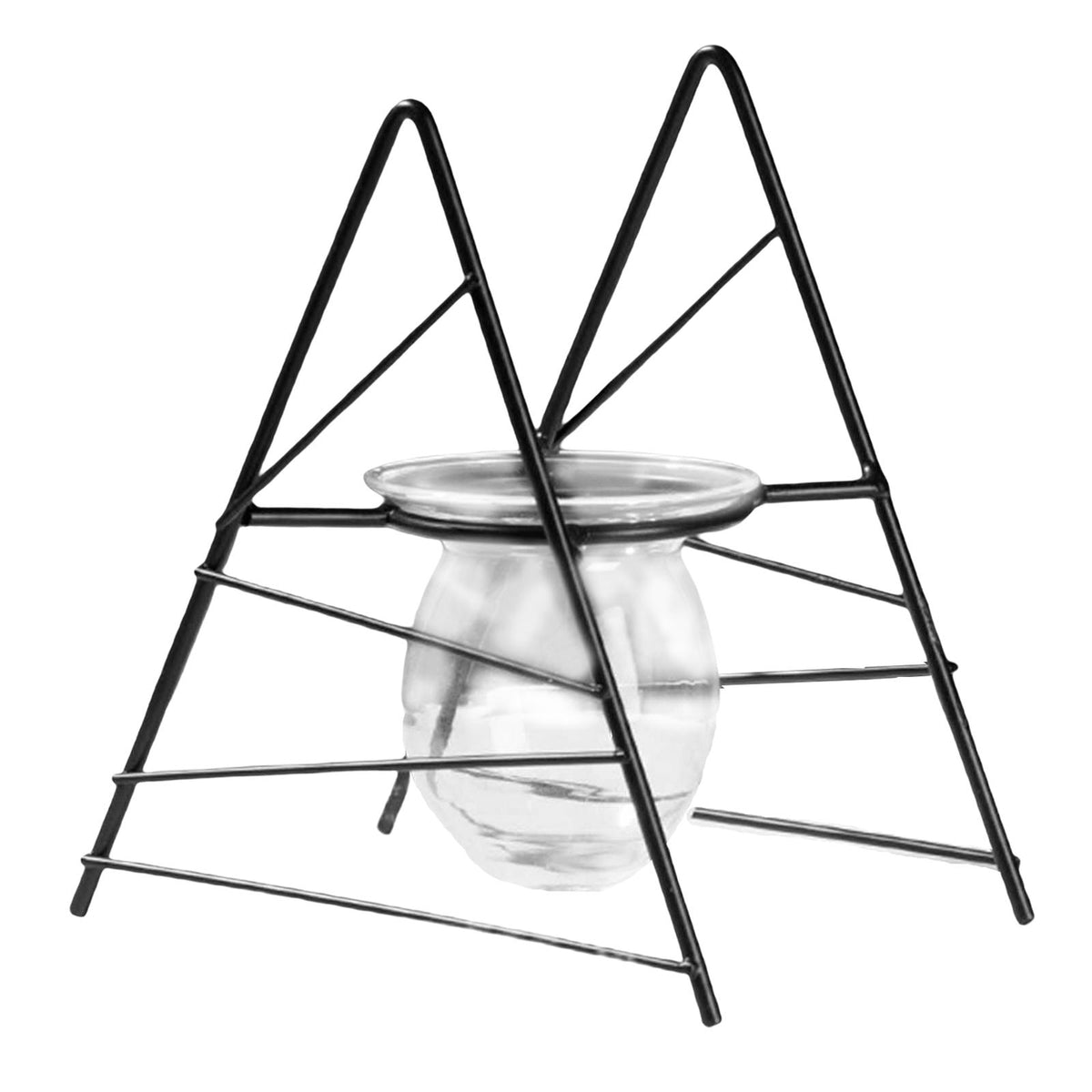 Maxbell Maxbell Plant Iron Line Flower Vase Hydroponic Ornament Home Art Desktop  Triangle
