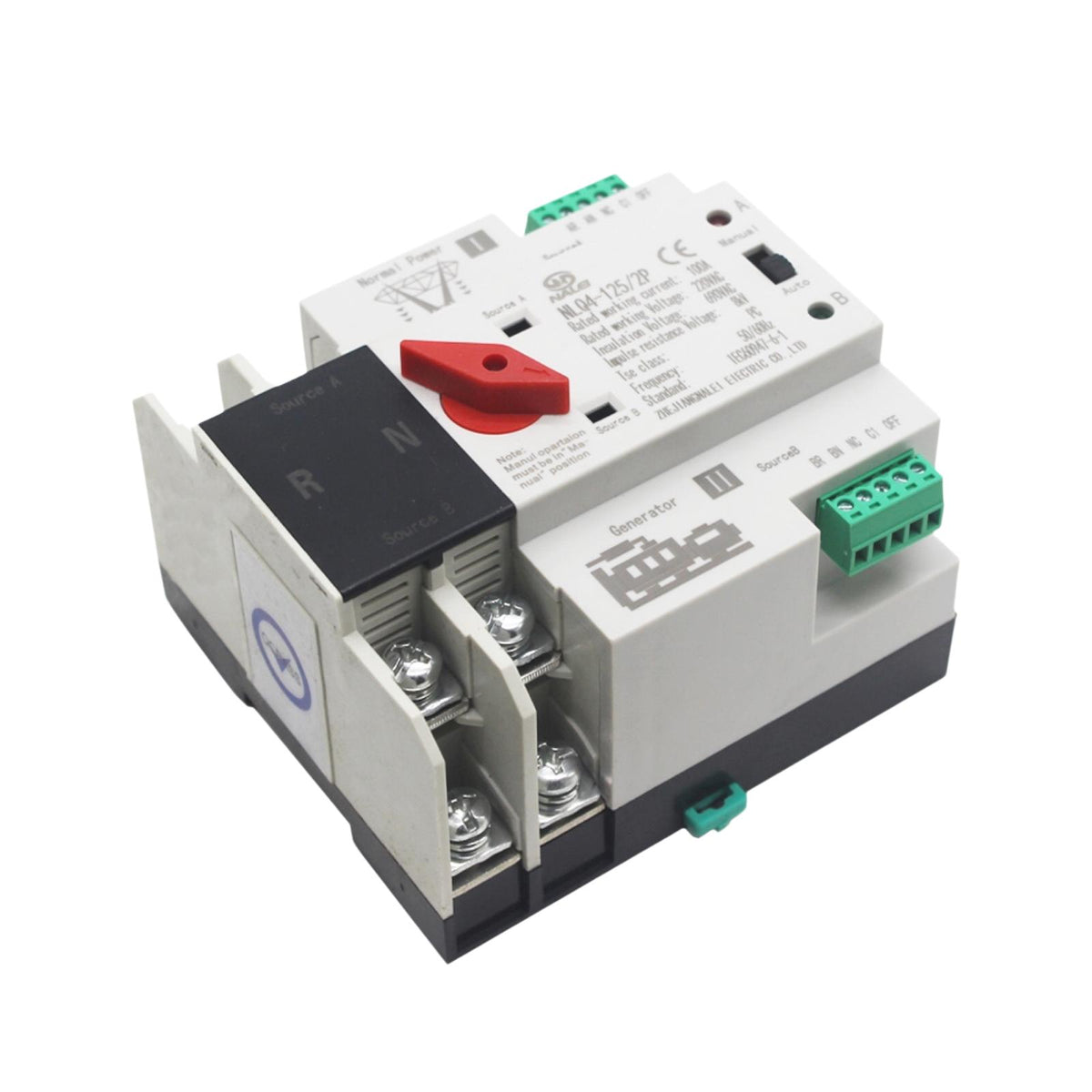 Maxbell Dual Power Automatic Transfer Switch Commercial City Attachment 2P 100A 220V