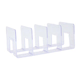 Maxbell Acrylic Bookends Space Saving Book Stand for Countertop Bookshelf Study Room Clear