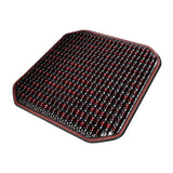 Maxbell Wood Beaded Seat Cover Pad Summer Breathable for Office Chair SUV Sedan dark red