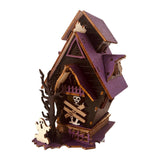 Maxbell DIY Spook House Puzzles Wooden Halloween Decor for Table Cabinet Bookshelf