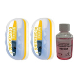 2 Pieces Generic Oil Film Cleaning Brush Accessory Reusable Oil Film Remover with Refilled Liquid