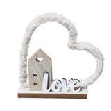 Maxbell Love Heart House Decoration Desktop Ornament for Holiday Cabinet Living Room