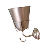 Maxbell Wall Mounted Vessel Rack Handmade Home Decoration for Outdoor Flowers Summer Gold