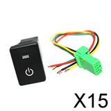 Maxbell 15xPush Switch White LED Power Symbol For        2008-up