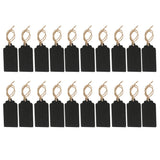 Maxbell 20 Pieces Mini Rectangle Wooden Blackboard Chalkboard Tags