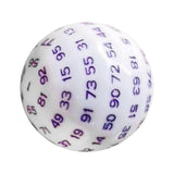 Maxbell 100 Sided Dice Acrylic Compact Large D100 Dice for Board Game Table Game Violet