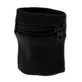 Maxbell Outdoor Sports Fitness Wristband Sweatband Wallet Zipper Pocket Black - Aladdin Shoppers