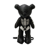 Maxbell Skeleton Bear Backpack Gothic Shoulder Bag for Travel Shopping