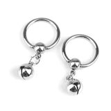Maxbell 7x1 Pair 14G Stainless Steel Bell Charm Pendant Nipple Ring Body Piercing