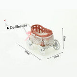 Maxbell Mini Alloy Baby Push Cart Pushchair 1/12 Dollhouse Miniatures Kids Toys