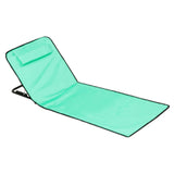 Maxbell Folding Beach Chair with Adjustable Backrest Padded Foldable Chair Beach Mat Grass Green