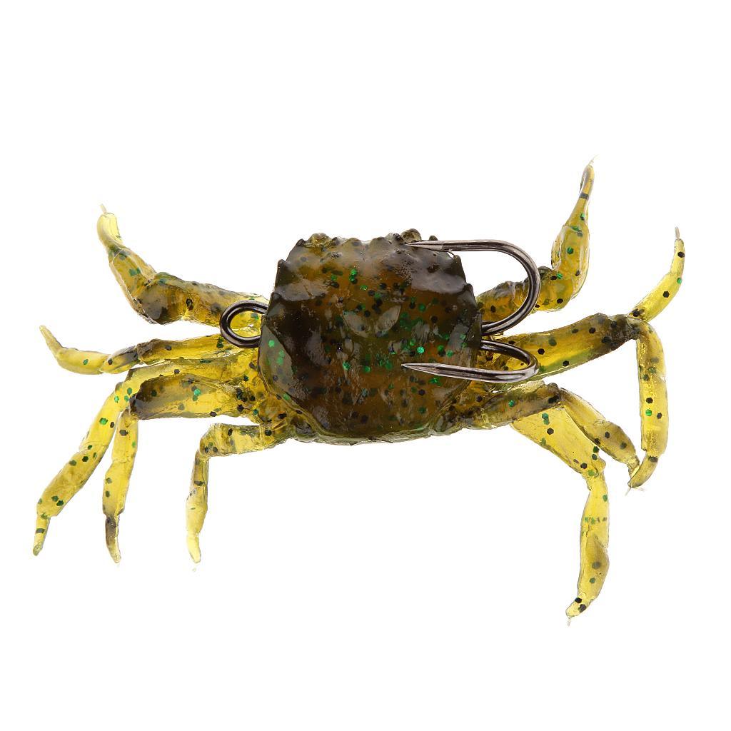 Maxbell 3D Soft Crab with Hook + Earthworm Lure Set Fishing Tackle Gear
