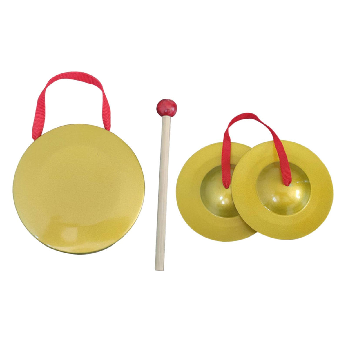 Maxbell Mini Small Hand Cymbals Gong Instrument for Holiday Celebration Parties Kids 12cm