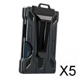 Maxbell 5xAluminum Alloy Slim Wallet Credit Card Holder Case Money Clip for Men Black