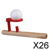 Maxbell 26xClassic Wooden Games Floating Ball Blow Pipe & Balls Blowing Toys