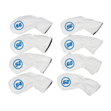 Maxbell 8Pcs Golf Iron Head Covers Golfer Gift Golf Wedge Covers Set Protector Guard White