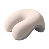 Maxbell Neck Cushion Non Slip Memory Foam for Men Women Desk Sleeping Napping Pillow white