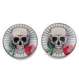 Maxbell Pair Skull Stainless Steel Screw Fix Ear Stretcher Expander Tunnel Plug 25mm - Aladdin Shoppers